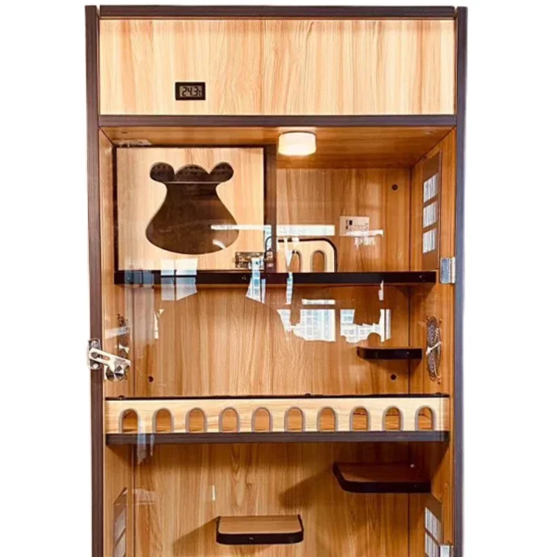 Chinchilla special cage electronic ice nest Chinchilla air conditioner cabinet cage solid wood luxury large villa house