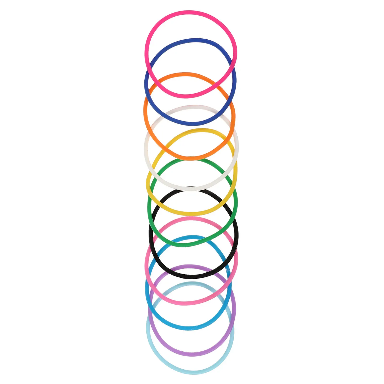 

10pcs Silicone Jelly Bracelets Extremely Stretchy Soft Rubber Wristbands For Party Festival Retro Theme Gift Bag Fillers Colored