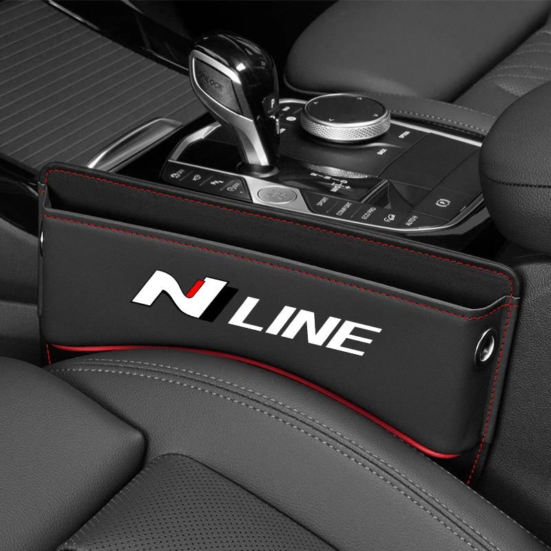 

Nappa Leather Car Seat Gap Bag Case Storage Bag for Hyundai Sonata Elantra Tucson N Line Veloster Kona i30 i20 i10 Accessories