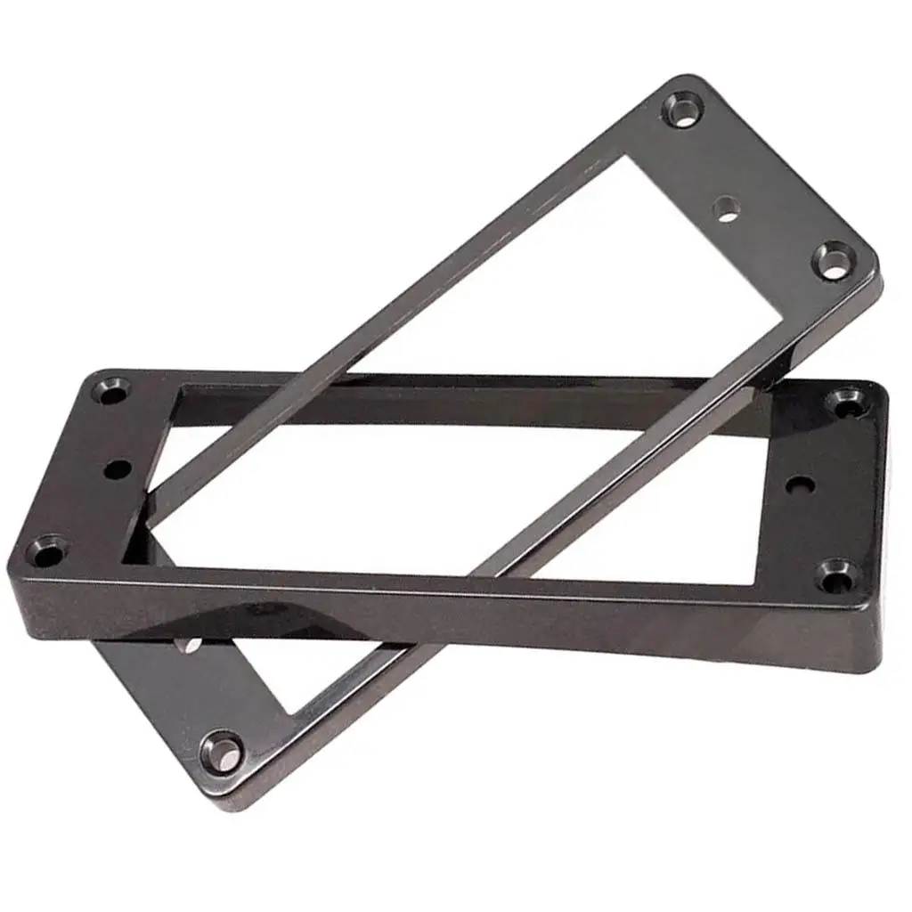 Plastic Humbucker Pickup Ring Set Curved Base Mini Surround for Electric Guitar Arched Top Fit