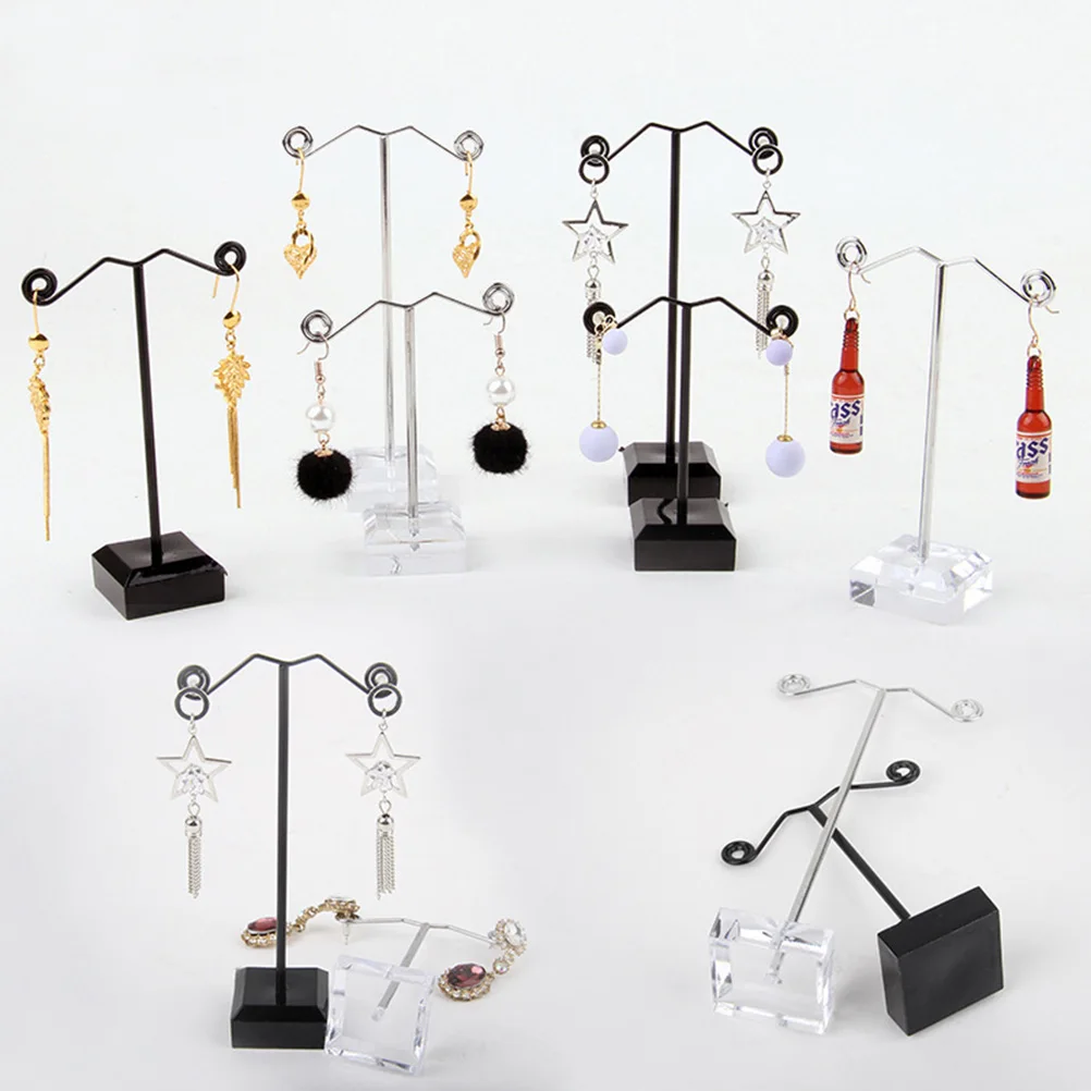 

T Shape Earring Display Stand Acrylic Jewelry Organizer for Earrings Bracelets Keys Selling Hanger Stands Arcylic Holder