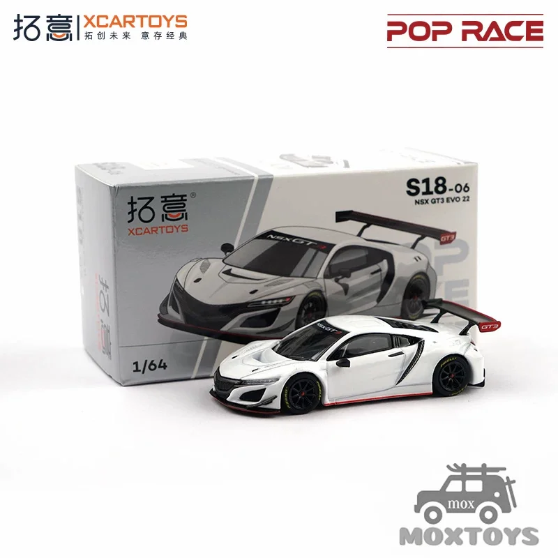 

Xcartoys x POP RACE 1:64 NSX GT3 EVO 22 white Diecast Model Car
