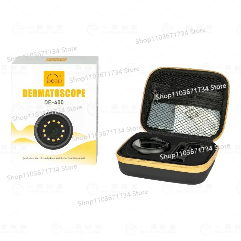Polarized Optical 10X Skin Magnifier Smartphone Dermatoscope DE-400 Pocket Round Dermoscopy for Home Use - Image 3