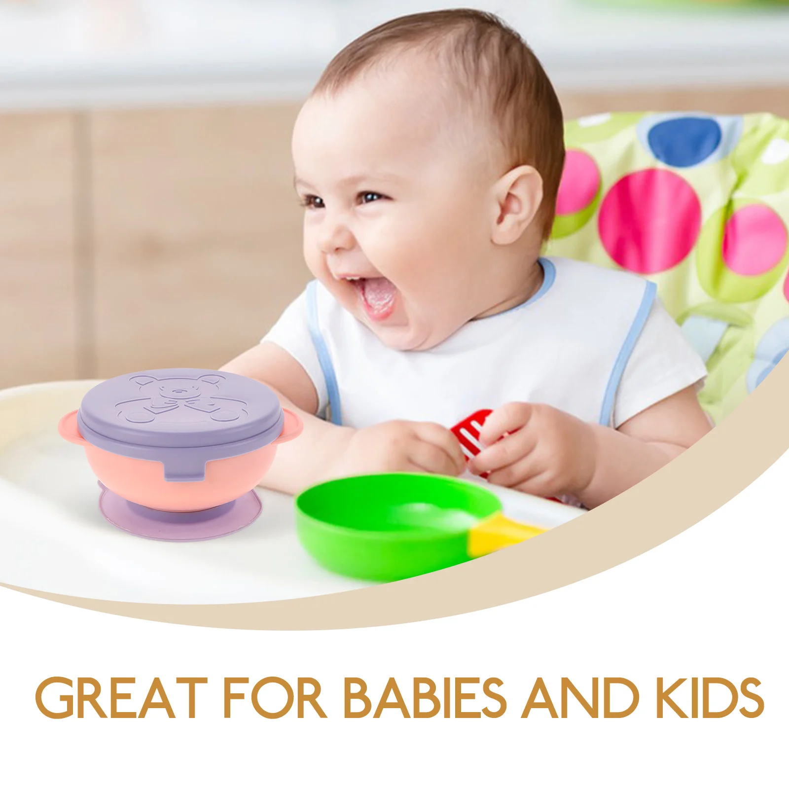 

3 Pcs Baby Rice Bowl Set for Kids Suction Cup Bowls Complementary Food Silicone