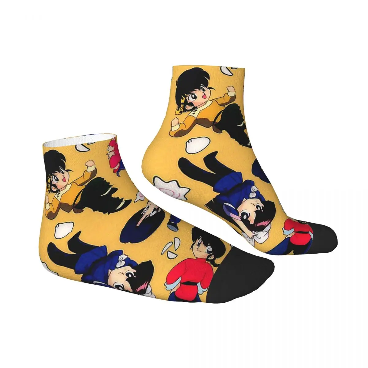 Ranma 1/2 Saotome Pig Girls Socks Harajuku Sweat Absorbing Stockings All Season Socks Accessories for Man's Woman's Gifts