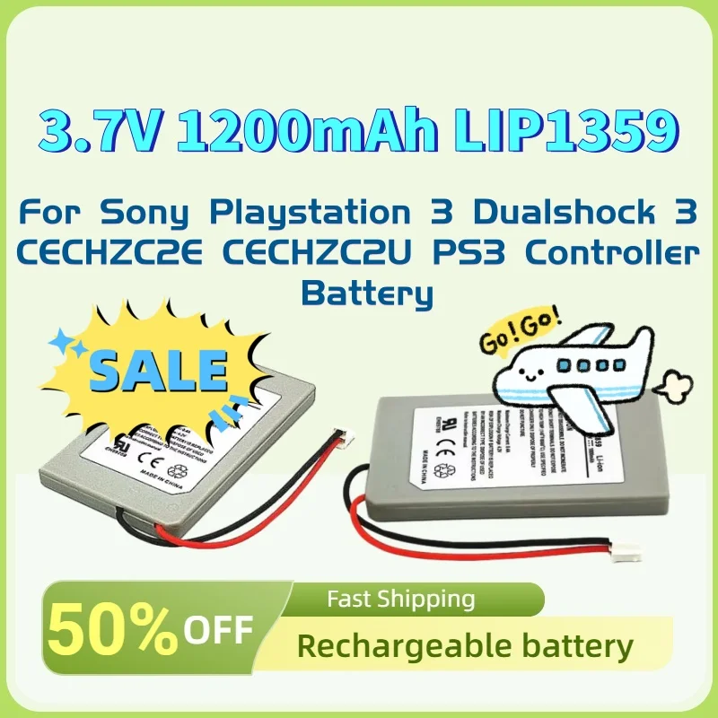 

For Sony Playstation 3 Dualshock 3 CECHZC2E CECHZC2U PS3 Controller Battery Upgrade 3.7V 1200mAh LIP1359 Replacement Battery