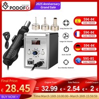 858D 2in1 Solder Iron Soldering Station Hot Air Gun Station Digital SMD Rework Station Phone Repair Welding Station