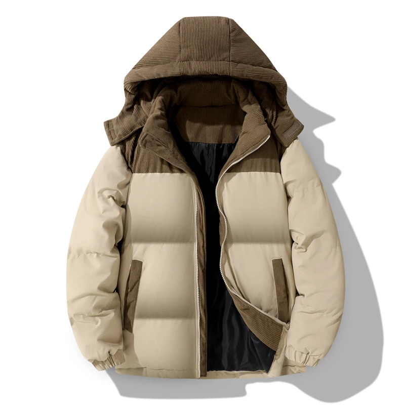 

2025 Thick Warm Men Winter Jacket Parka Casual Loose Harajuku Oversized Parkas Coats Outwear