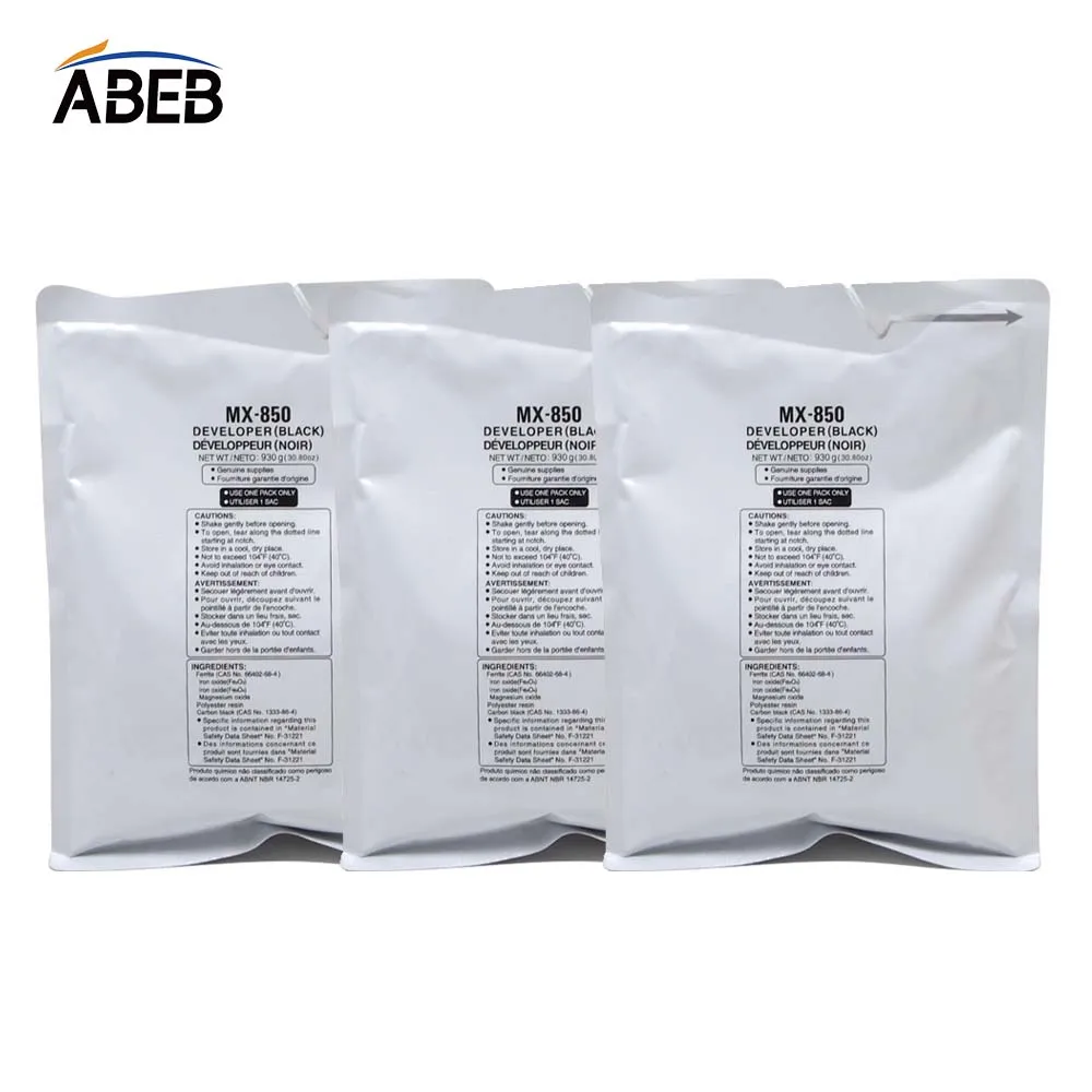 1Bag 930g MX850 Developer Powder For Sharp MX850/MX950/MX1100/MX9008/MX1204/MX1054 OEM High Quality Compatible Carrier