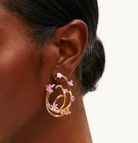 YEEVAA Trendy Spring Summer Stud Earrings for Women–Floral Swallow Design, Colorful Enamel Geometric, Fashion Jewelry Gift