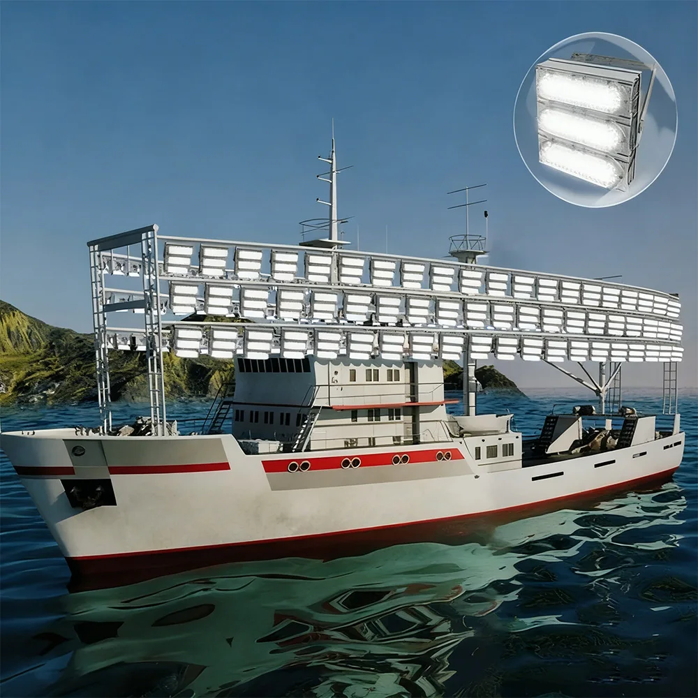 Professional Fish Attractor Light High Power LED Super Bright for Fishing Boat Night Fishing Marine Lighting Equipment