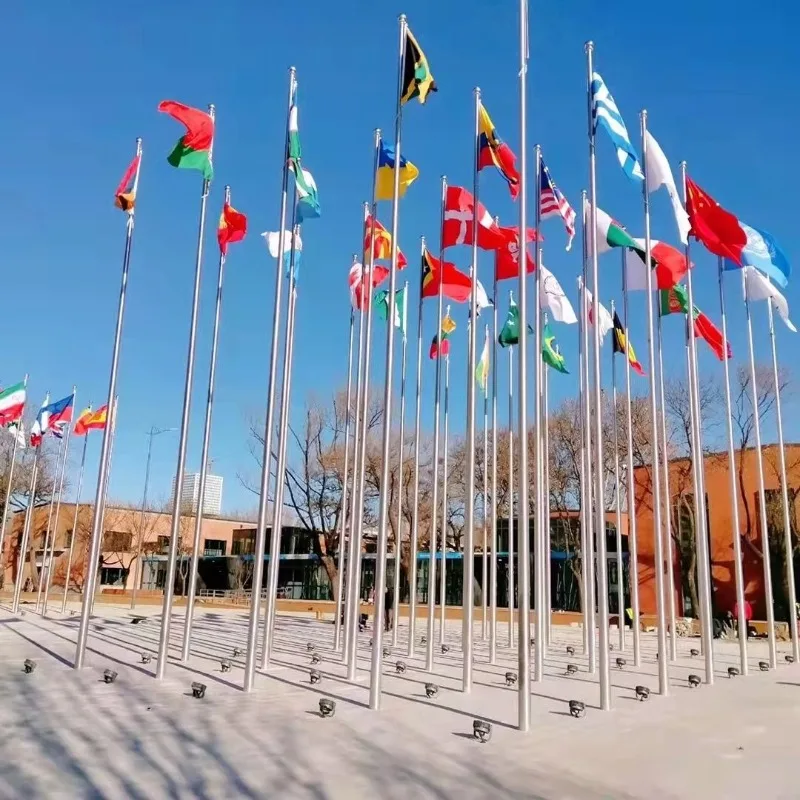 

Stainless Steel Flagpole Outdoor Flagpole Commercial Advertising Square Municipal Company Factory