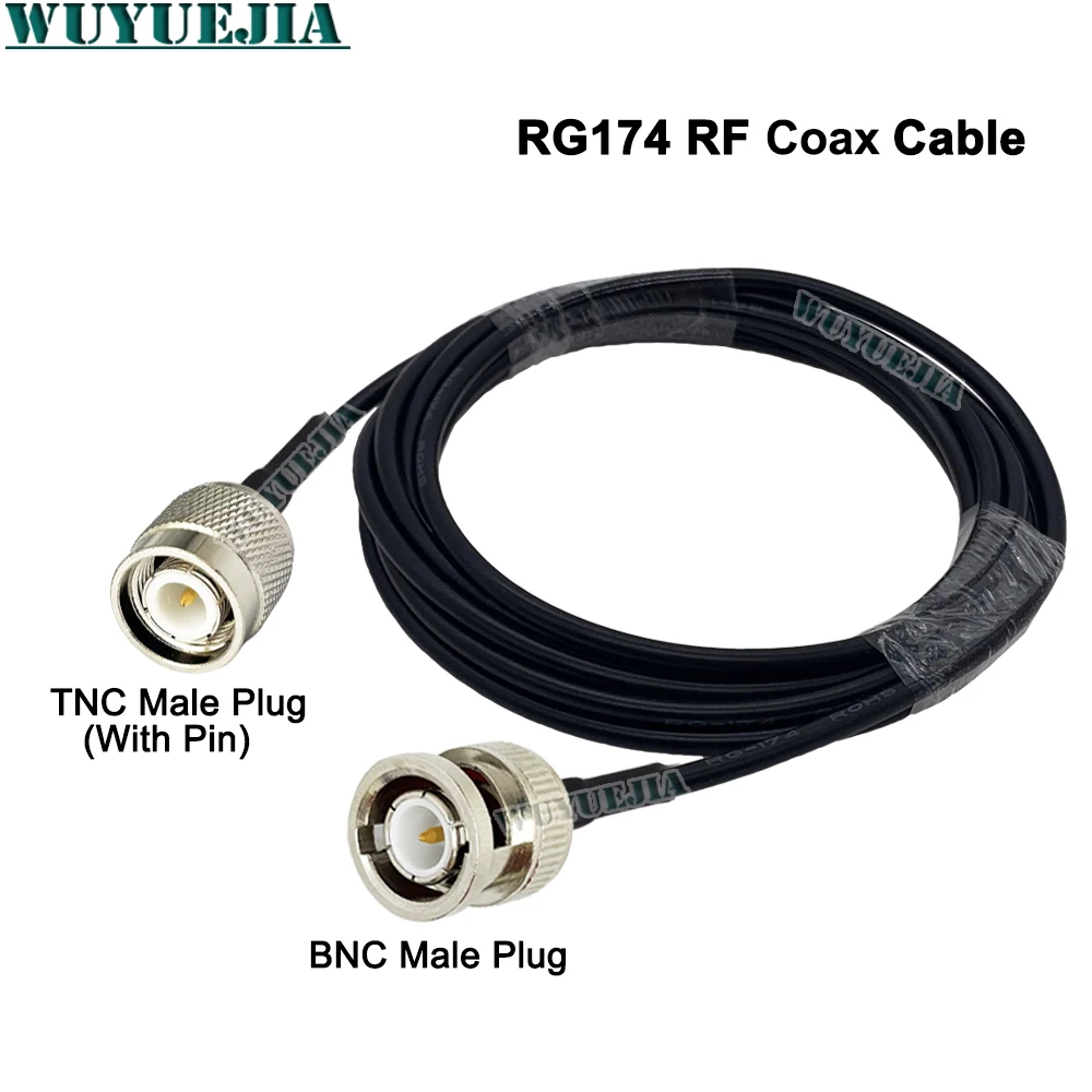 Low-Loss BNC Male to RP-TNC Female Waterproof Connector 50 ohm RG-174 Coaxial Cable Assembly for Electronic Components Market