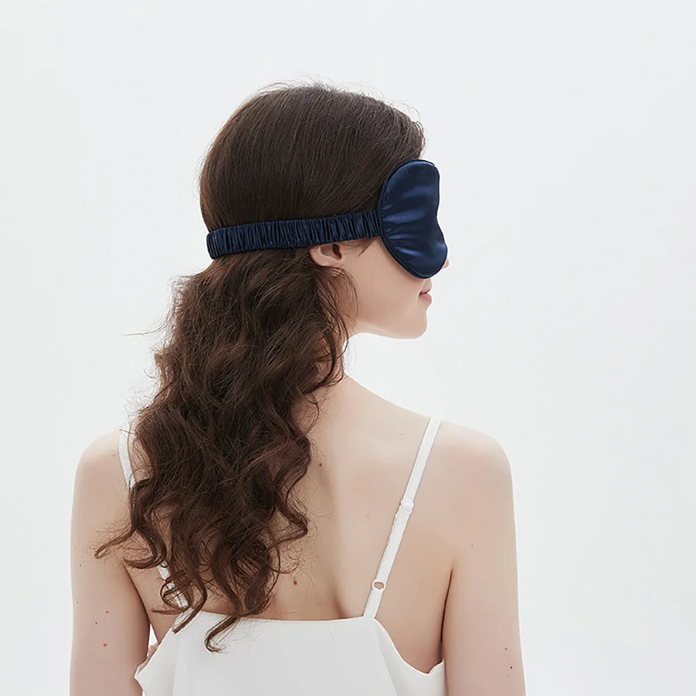 100% Mulberry Silk Sleep Mask for Man and Woman Eye Cover Large Blindfold for Total Blackout Size 20X8.5cm