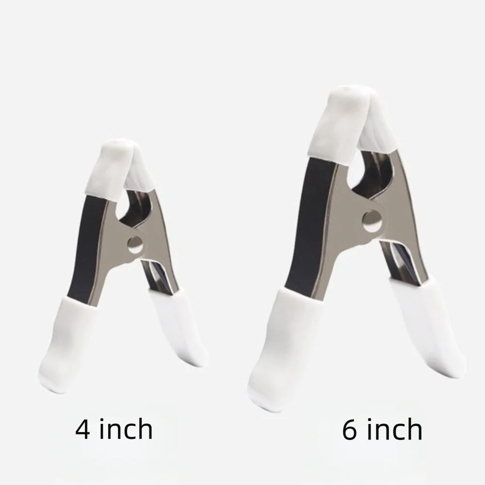 Portable Metal Wedding Dress Clip 4/6inch Multi-Purpose Photography Clips Non-Slip Rubber a-shaped Spring Clamps Dress Fitting