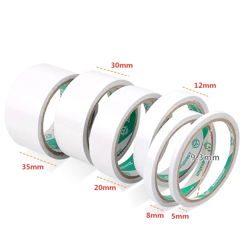 8M White Double Sided Tape Mounting Ultra-thin Strong Adhesive Width 3mm 5mm  8mm 10mm 15mm 20mm 25mm 30mm for Home Office Craft