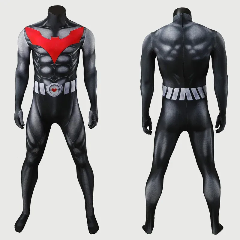 CyBat Man Beyond Cosplay superhéroe Bruce Wayne monos 3D impreso LICRA disfraz de murciélago para niños trajes Zentai disfraz de Halloween