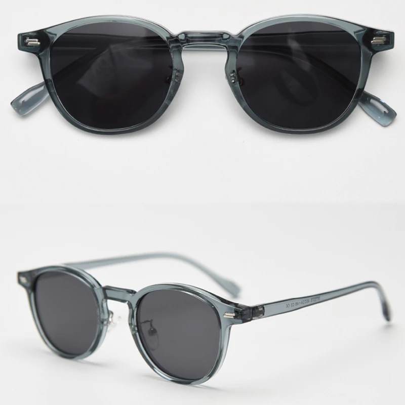 Kachawoo Damen-Sonnenbrille, rund, polarisiert, blau, grau, schwarz, Retro-Sonnenbrille, Herren-Accessoires, leichter TR90-Rahmen, Geburtstagsgeschenk – Detail 11