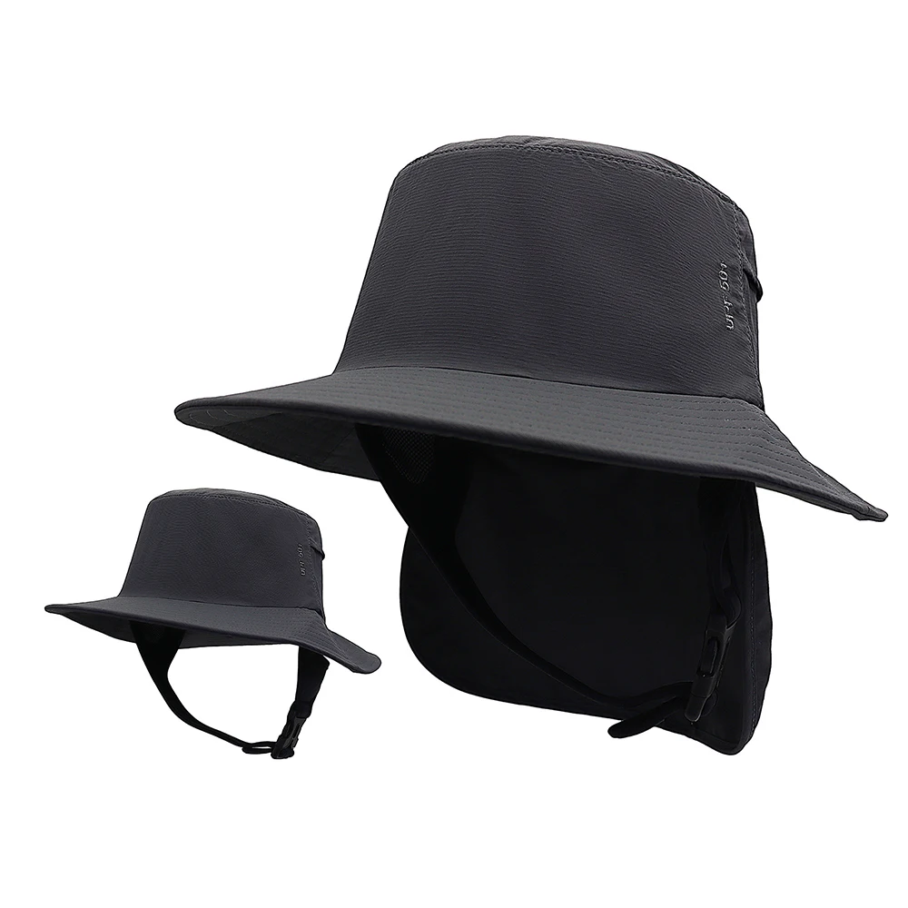 Hat Surfing Women Men Summer Beach Accessory Neck Flap Sun Protection Big Brim Breathable Cap For Holiday Outdoor Sport Fishing