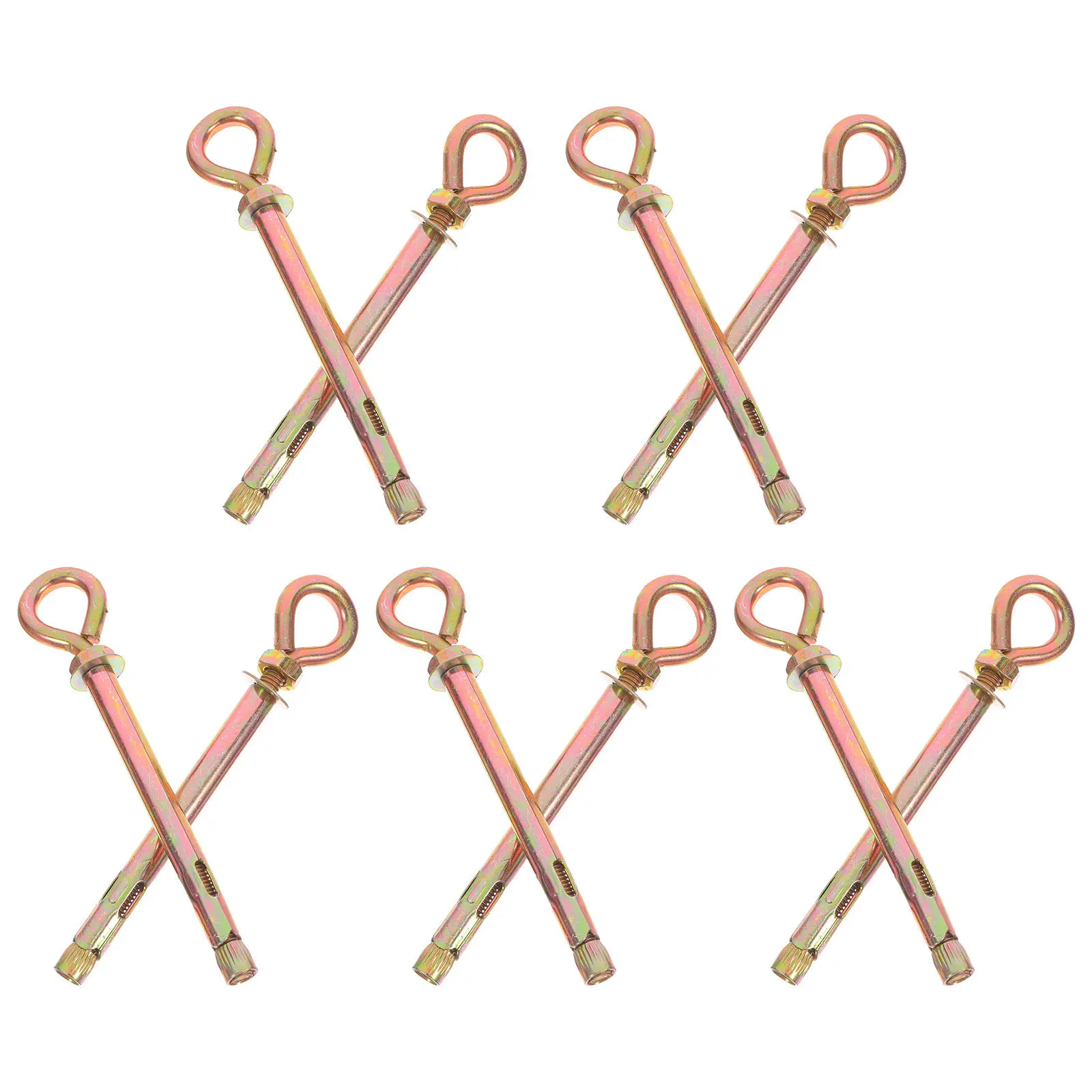 

10Pcs Heavy Duty Galvanized Expansion Eye Bolts Ring Bolt for Swing Concrete Anchor Hammock Hanging Lifting Eye Bolt Outdoor