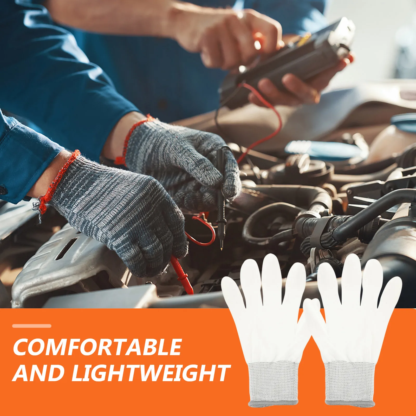 

Pu Coated Gloves Nylon Thin Mitten Comfortable Breathable Protective Work Gloves For Construction Auto Repair