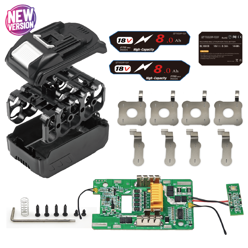  BL1880 Battery Case 1021700 with Balancing function For Makita 18V DIY BL1860 BL1850 Shell Box With BMS PCB 