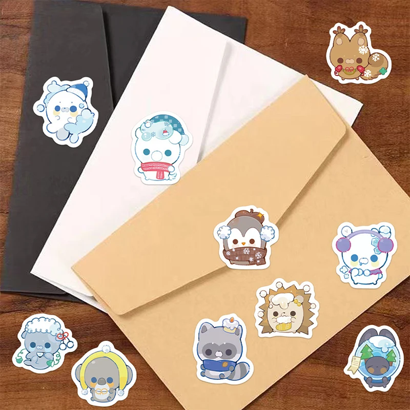 500 قطعة الشتاء الحيوانات الصغيرة ملصق مدرسة المعلم مكافأة الطفل القرطاسية مذكرات الديكور ملصق الهاتف الأمتعة الغيتار الشارات لعبة