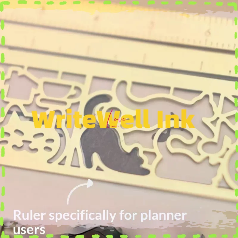 1Pc Cute Cat Double Sided Ruler Bookmark Creative Measuring Marker For Diary Planner Notes Student Stationery Gift