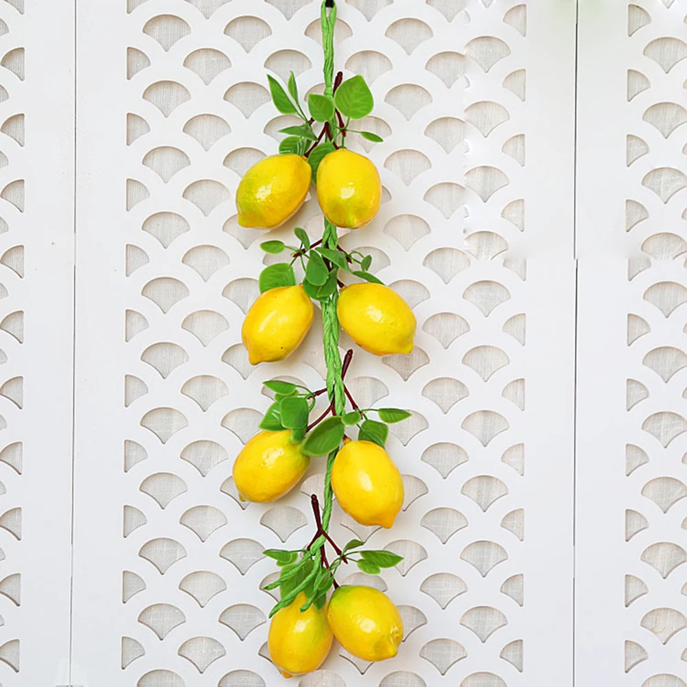 Simulation Fruit Vegetable String Artificial Lemon Foam Model Farmhouse Hotel Decoration Photography Prop Pendant