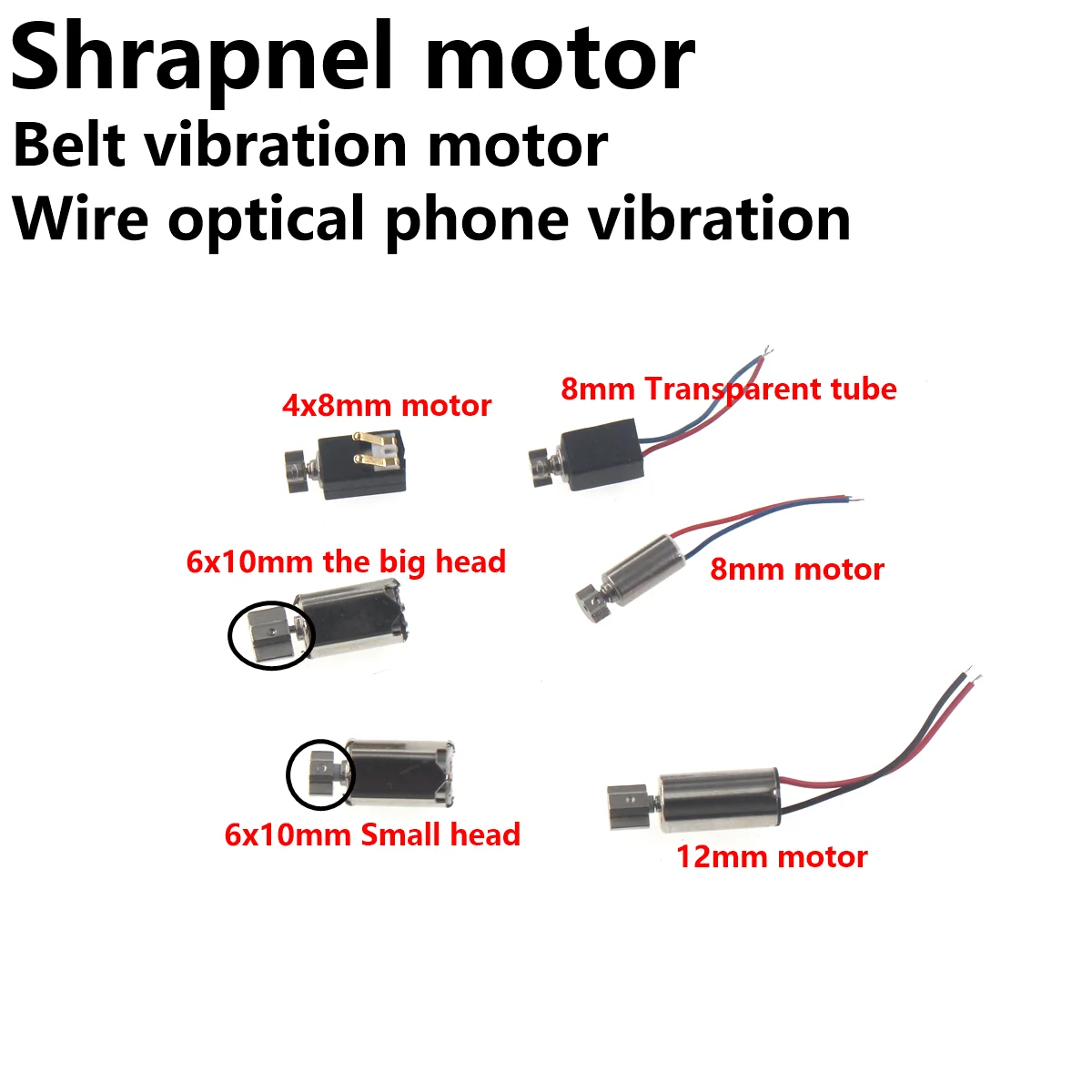 

5pcs Micro DC Vibration Motor 0827 0834 4*8MM6*10MM Flat Vibrating Moteur Button Motors For Phone Coin Wire optical machine