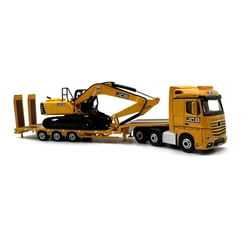 OXFORD Diecast 1:76 Scale Excavator Trailer Alloy Car Model Finished Product Simulation Toy Static Model Display