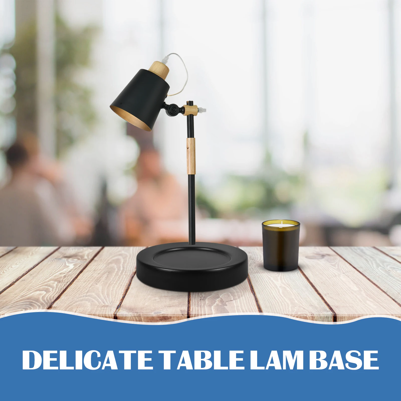 

Chassis Aromatherapy Table Bedside For Bedroom Office Desk Light Display Stand Round Metal Iron With Wire Holes Durable Stable