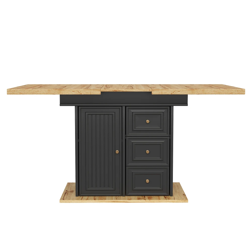 PINGGO LED-Esstisch 110(140)x80x75cm Holztisch für 6 Personen für Küche, Esszimmer, Terrasse, Garten – Detail 11