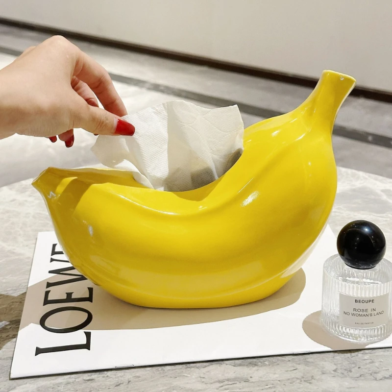 

LH tissue box living room coffee table home decoration ceramic paper box ornament