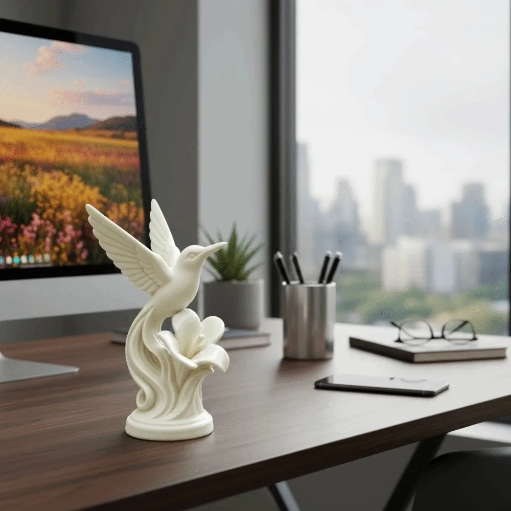 Mermaid Figurine 3D Printed Mermaid Statue Home Decoration Creative Fish Sculpture Nordic Style Desktop Ornaments Living Room