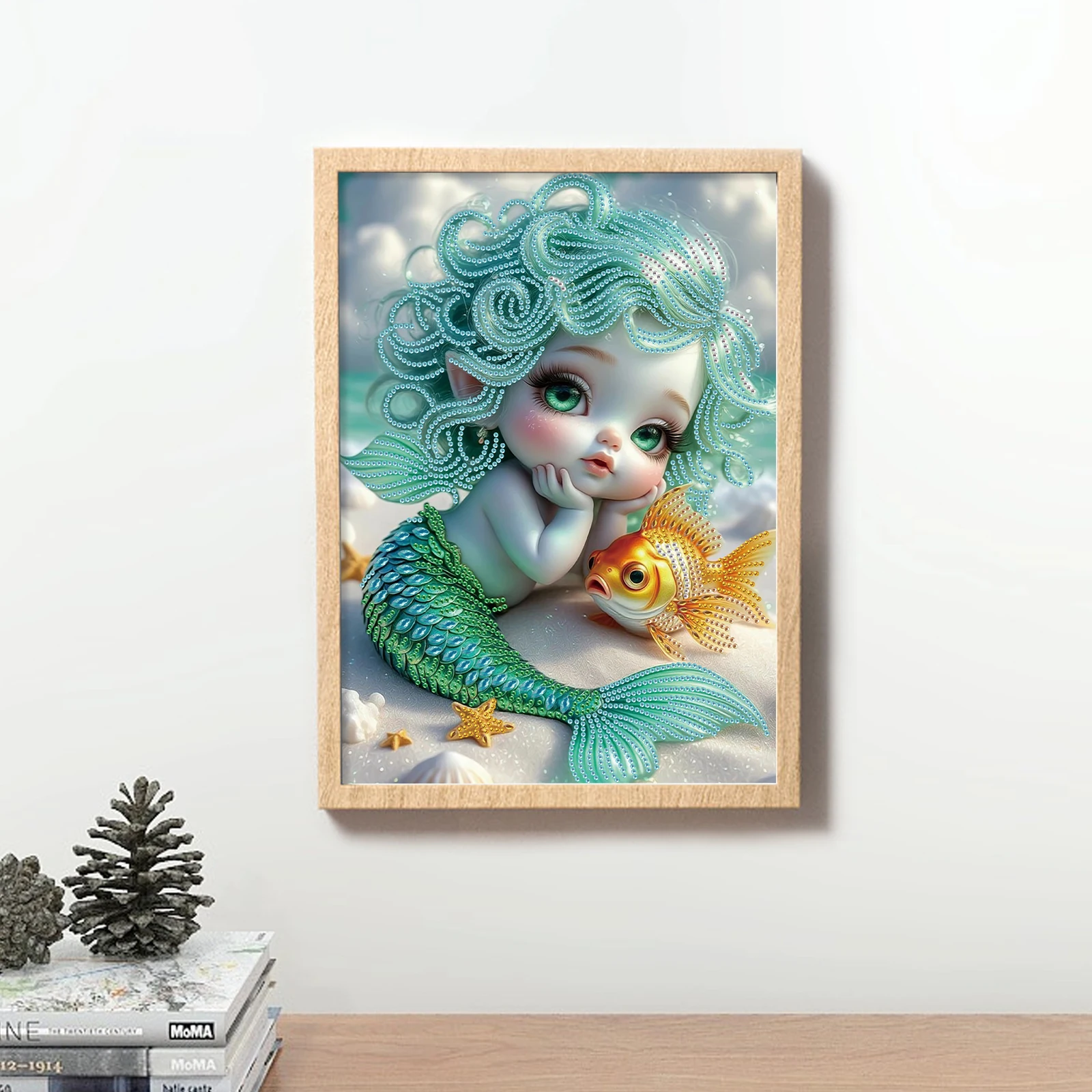 Special Shape Diamond Art Painting Kits for Beginner Adult,Ocean Theme DIY Crystal Rhinestone Diamond for Home Wall Decor Gift - view 2