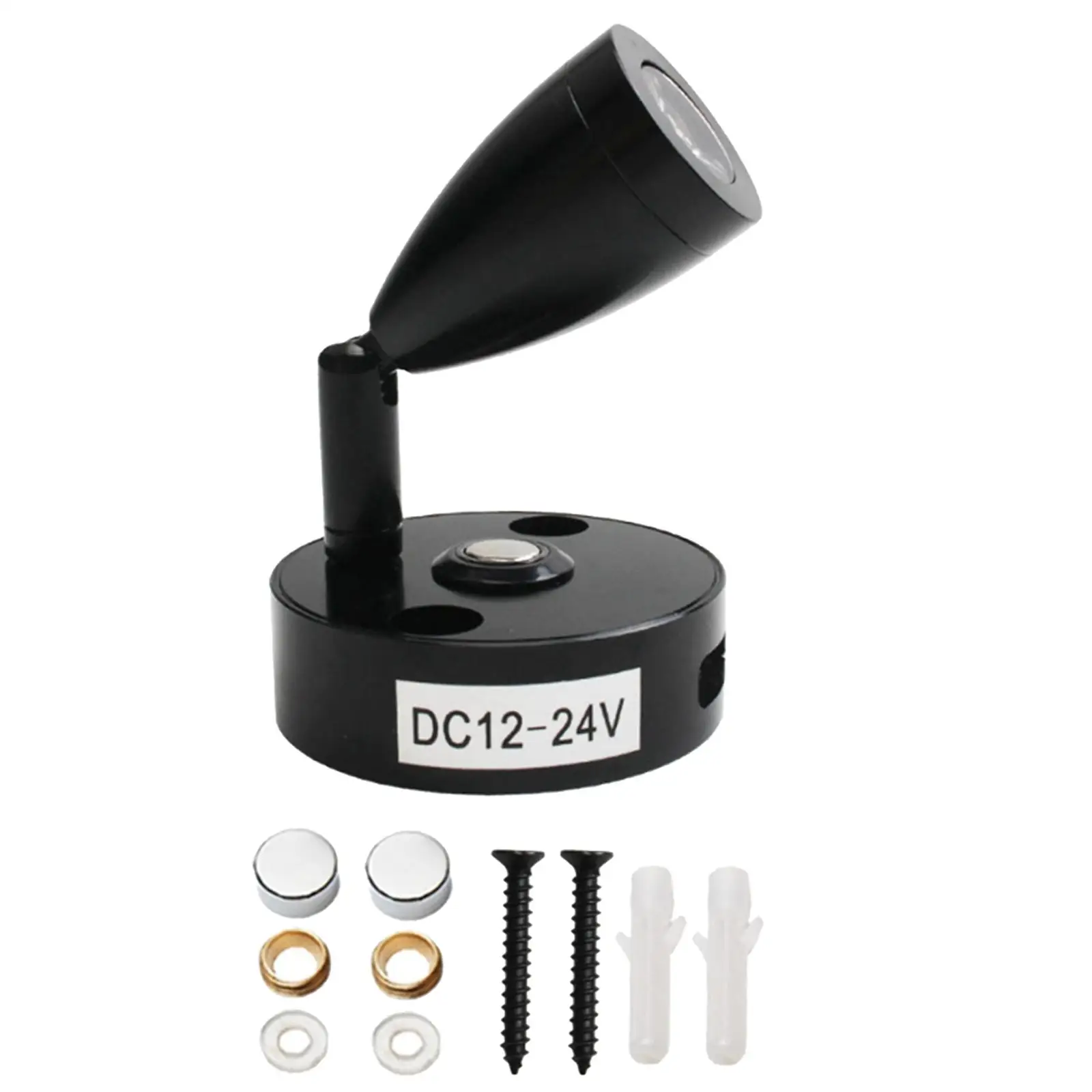 Touch Dimmable LED Lamp 12 Volt Fixture with Recessed Spotlight and USB Charging for RV Marine Trailer Motorhome