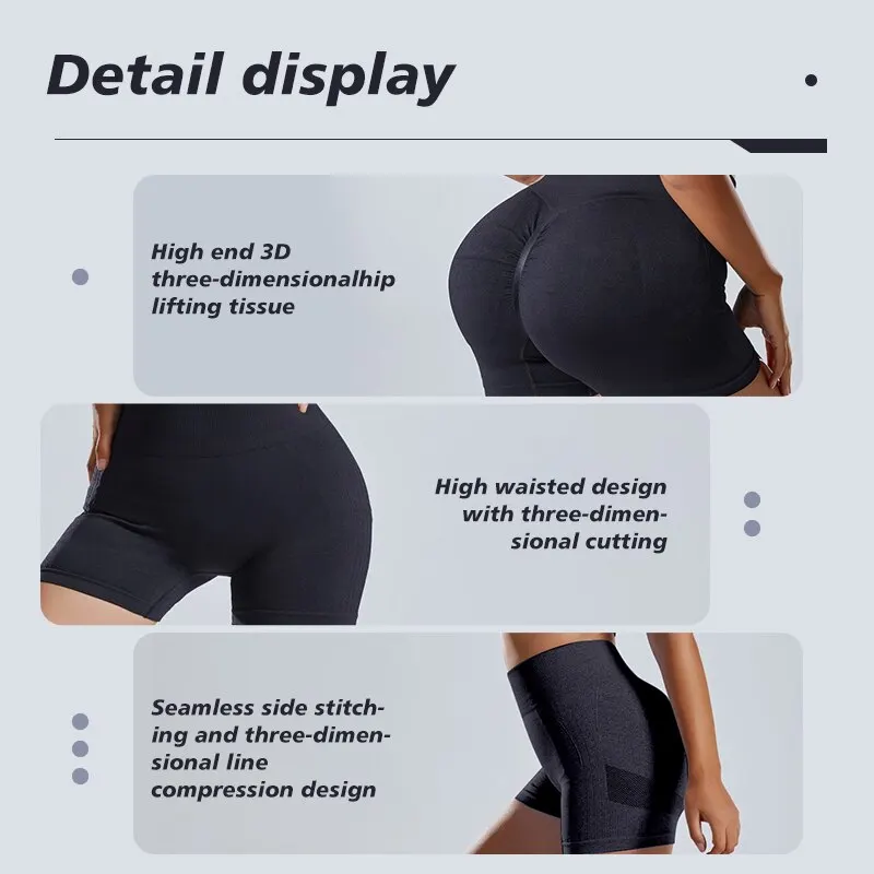 CZGUKE Tenues D'entraînement pour Femmes 2 Pièce Acide Lavage Taille Haute Butt Lifting Shorts Crop Top Exercice Ensemble