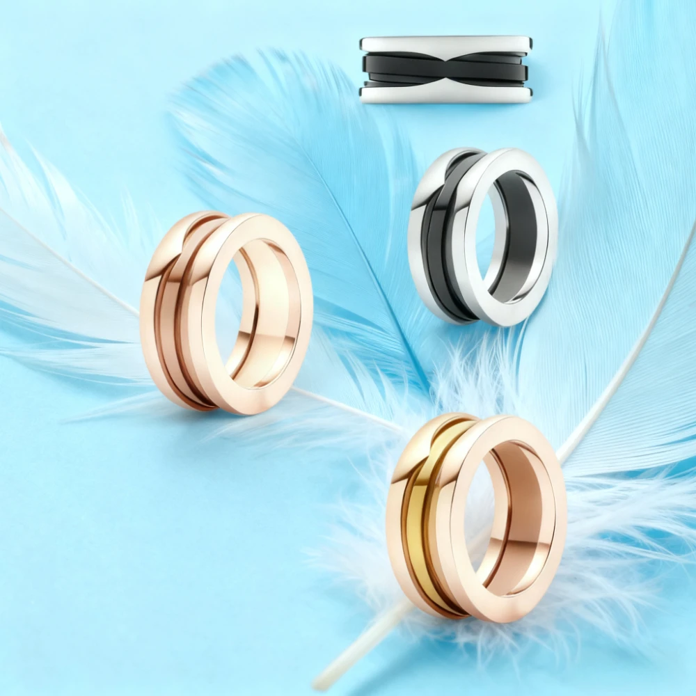 

Premium Jewelry Wholesale Diamond-Studded Spiral Ring Exquisite Design Luxury Unisex OL Style Couple's Ring