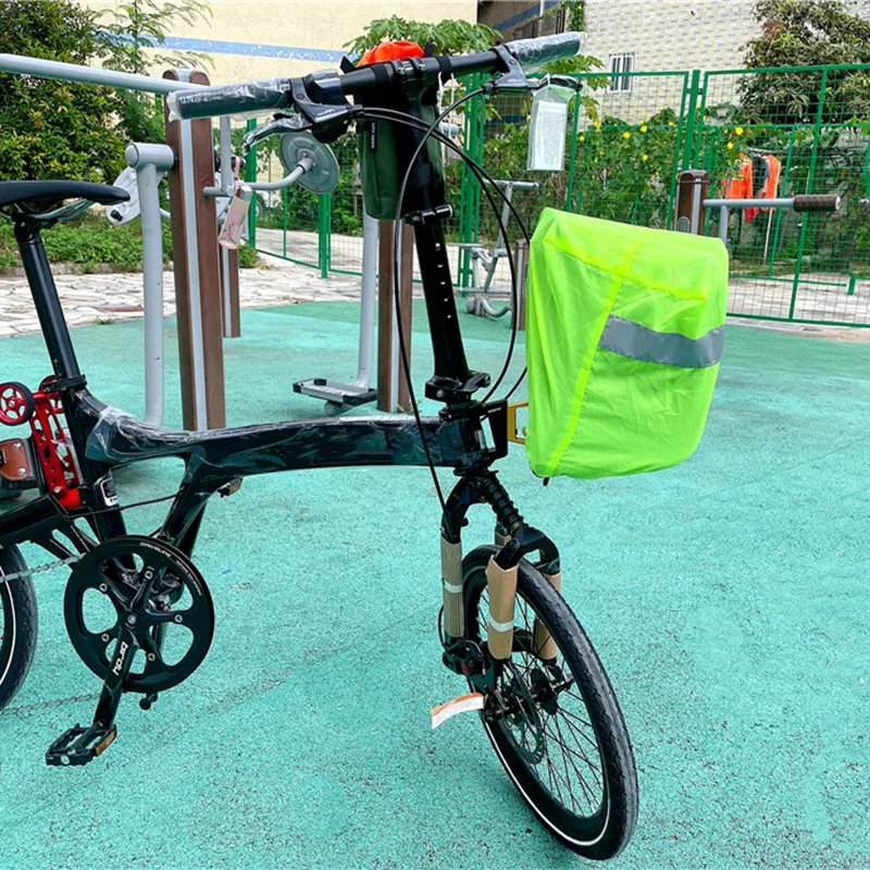 Bolsa frontal para bicicleta plegable, cesta para verduras, accesorios para bicicleta