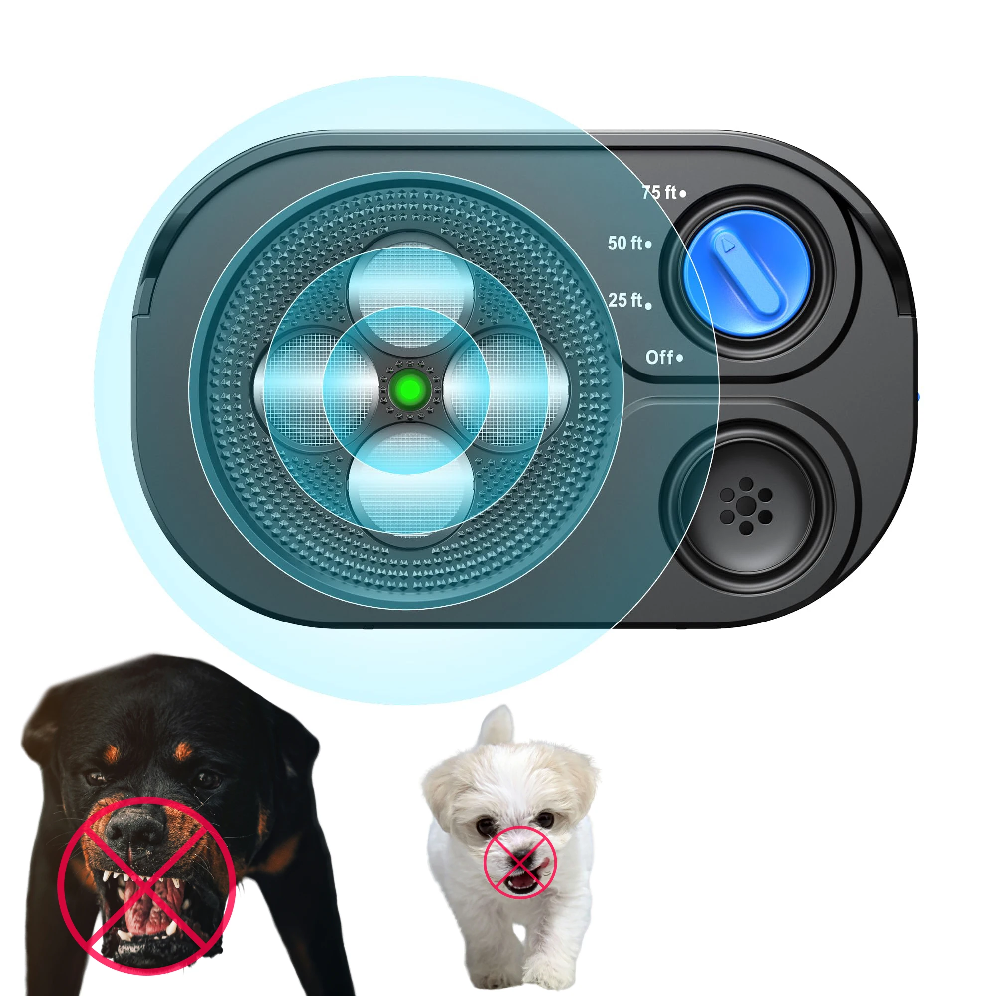 

Ultrasonic Anti Barking Device for Dog 3Modes Bark Control Variable Ultrasound Frequencies Automatic Whistle 75ft Range Silencer