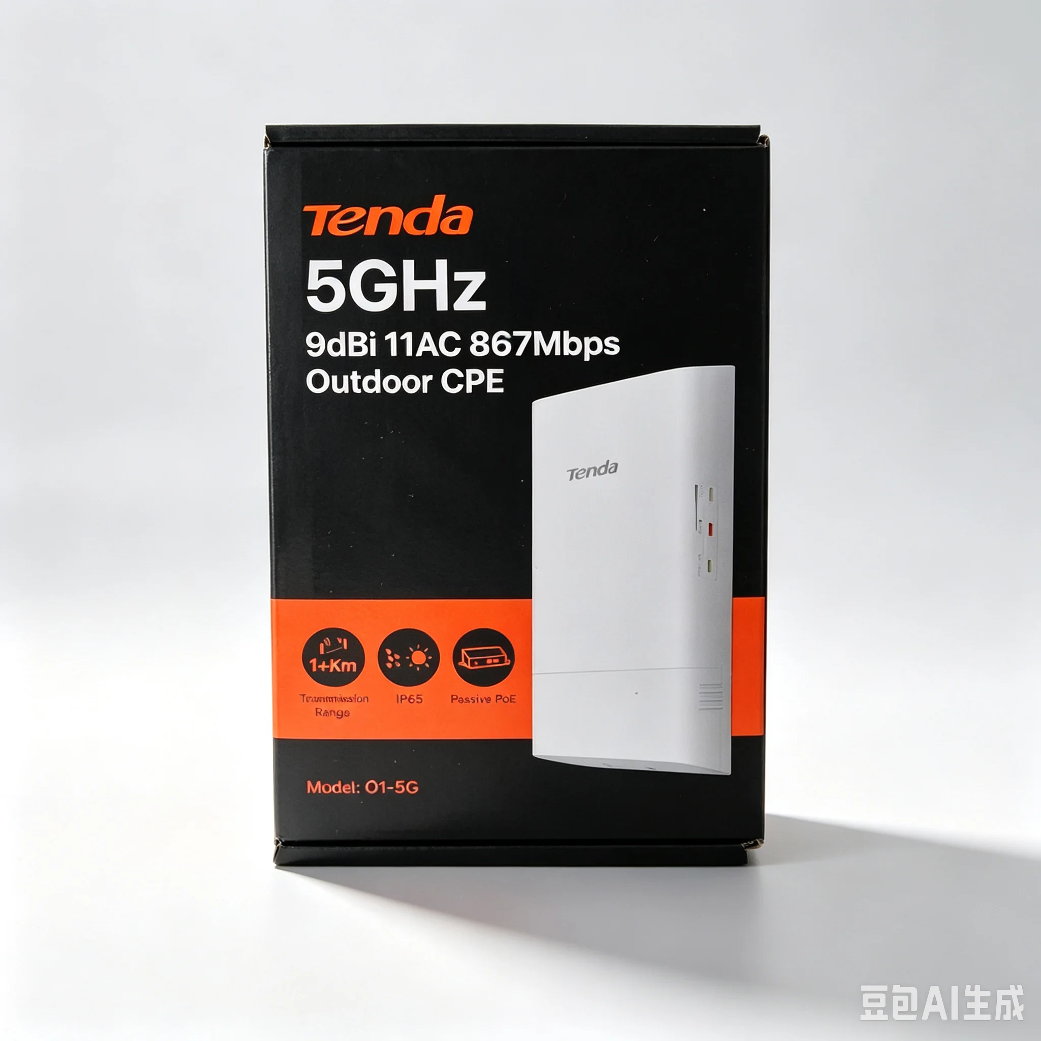 Outdoor Wireless CPE Supporting Point-To-Point / Point-To-Multipoint | 5.8Ghz Frequency Band, 867Mbps Speed | 9Dbi High-Gain Ant-image