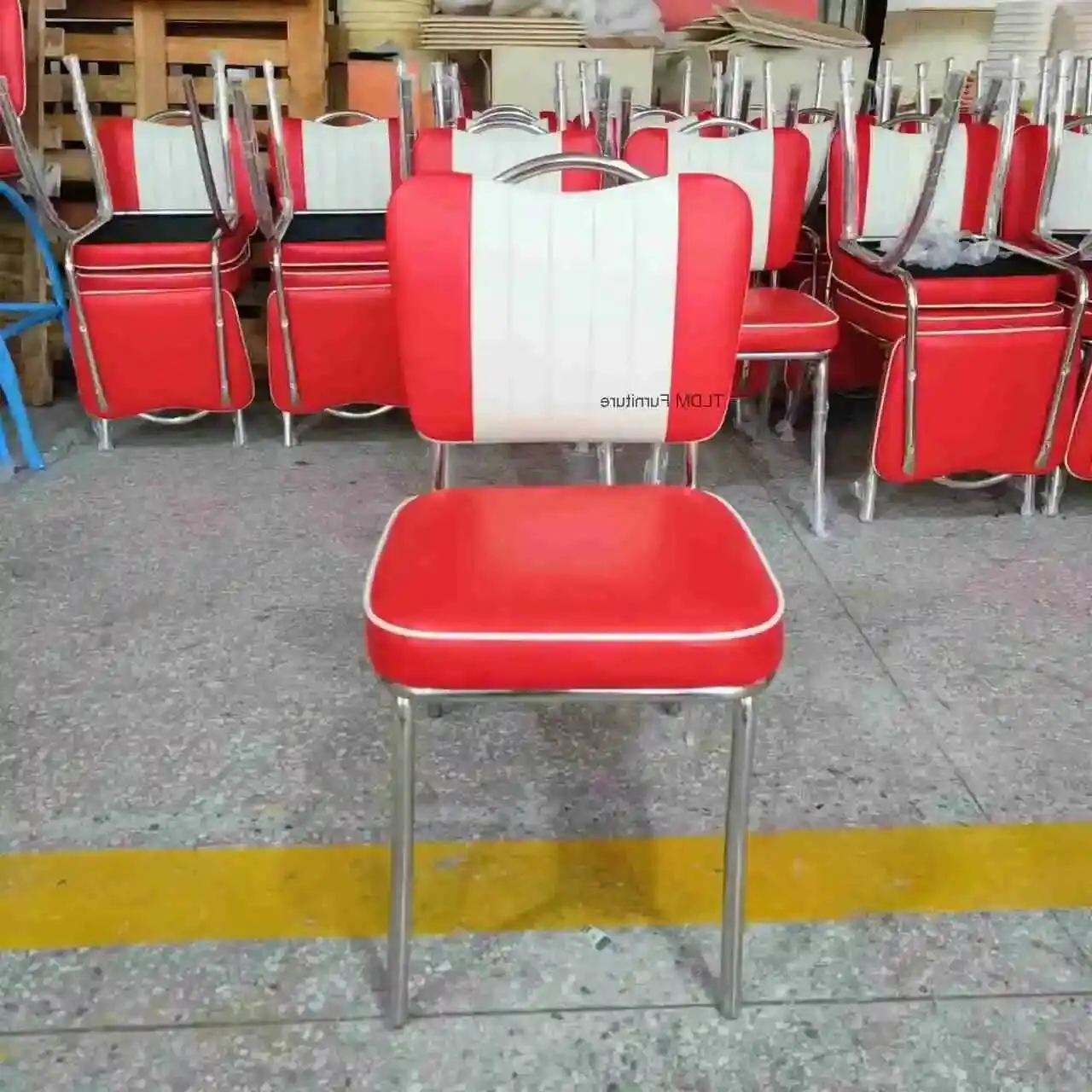 Burger HOT American, Dining Vintage, Dining Chairs, Backrest, Leather, Soft Bar, Bag, Stainless Steel, Room, Chairs