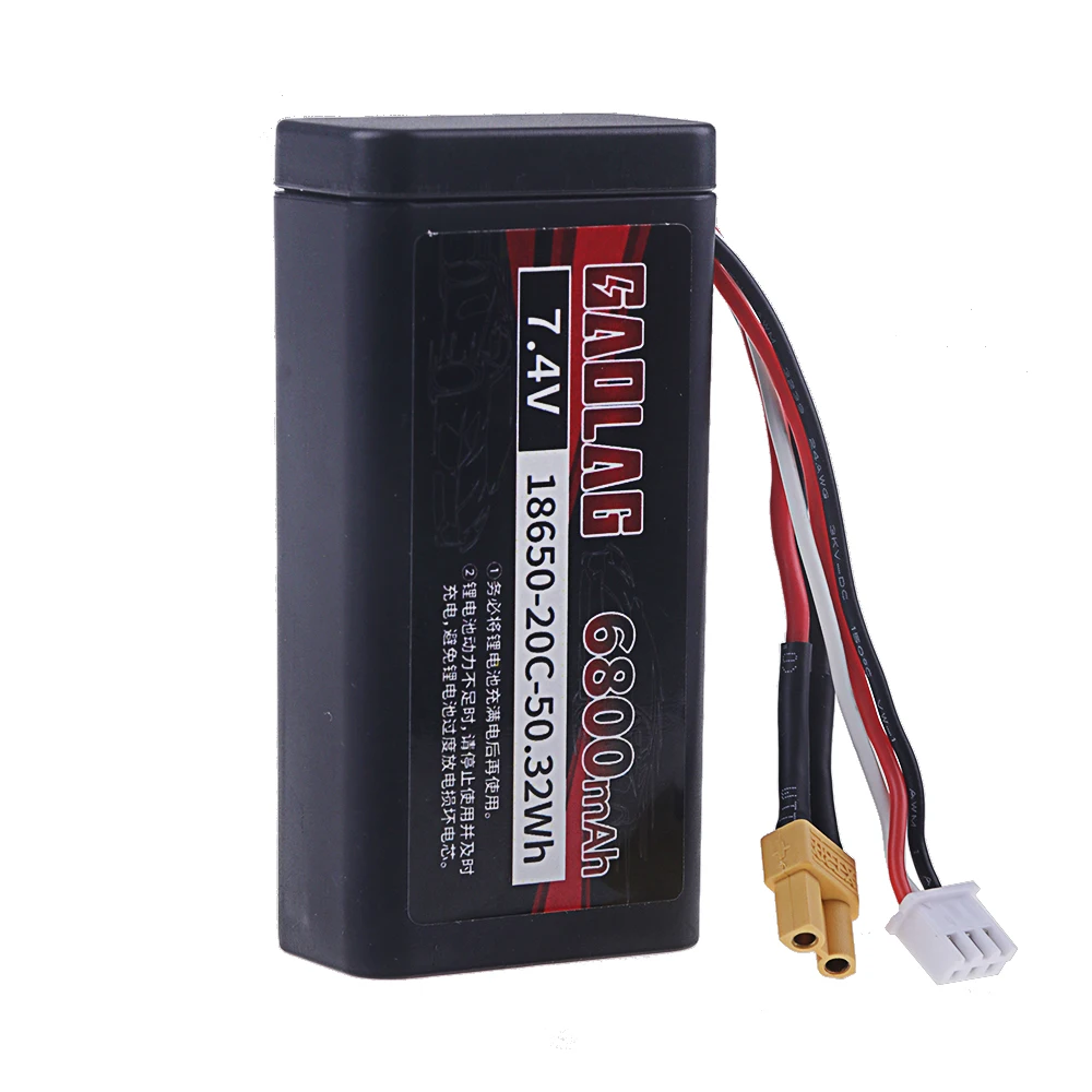 Akumulator Lipo 7,4 V 6800 mAh XT30 do zabawek RC HUINA 580 1580 1583 Akumulator 7,4 V 2S do 1580-005 Huina 580550   583 582