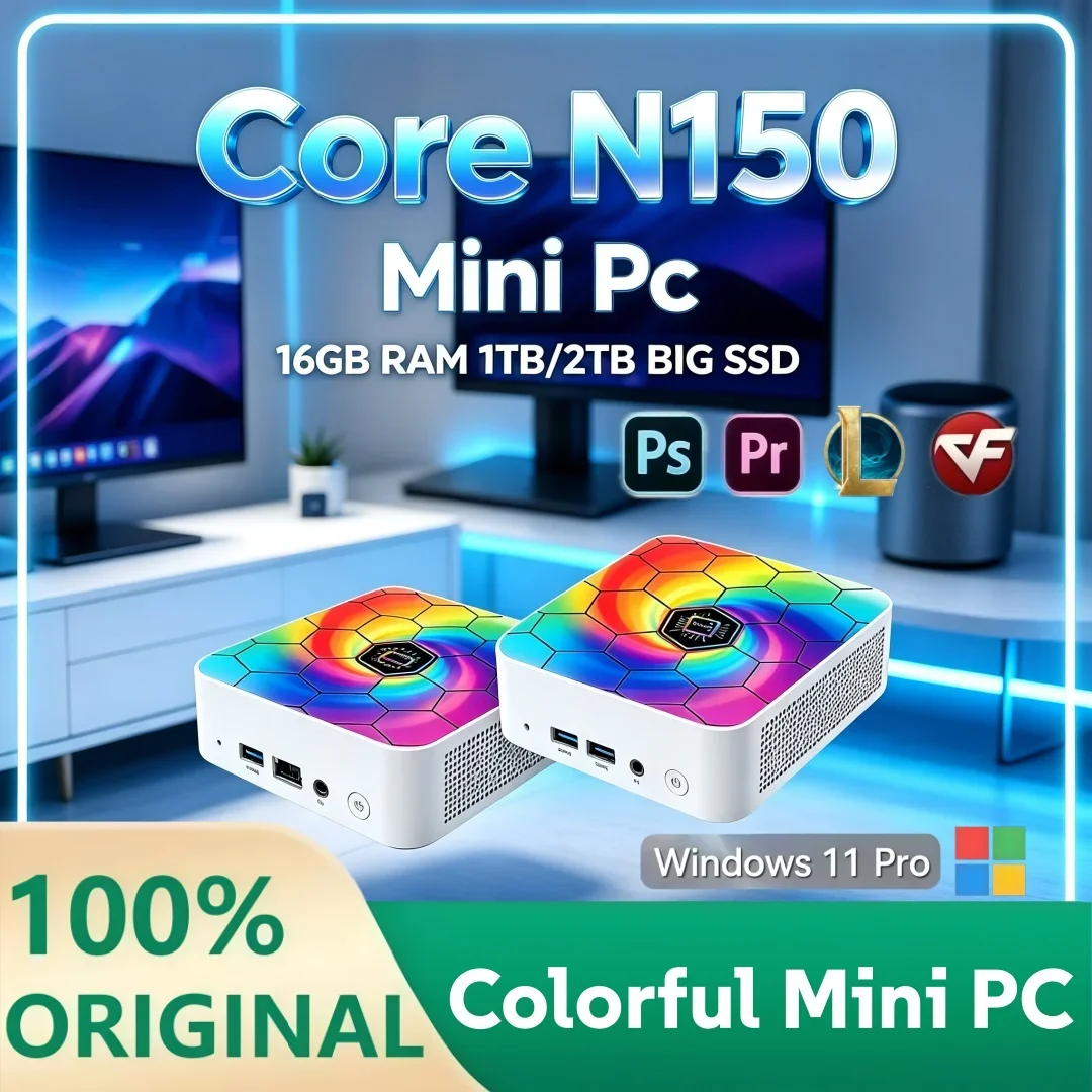 Mini PC Intel Core N150 2026 Trendy 16GB RAM 1TB/2TB SSD WIFI6 BT5.2 All-in-one Gaming Desktop Windows 11