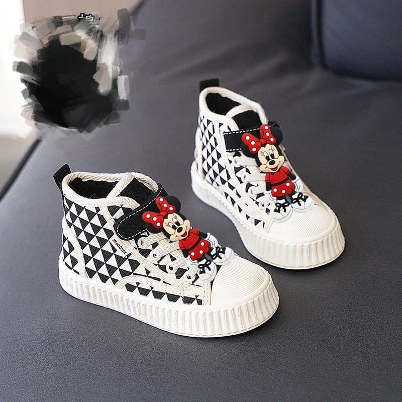 

Disney Mickey Mouse Toddler Shoes Minnie Girl Baby Kids Canvas Shoes Boys New Spring and Autumn Kindergarten Casual Shoes