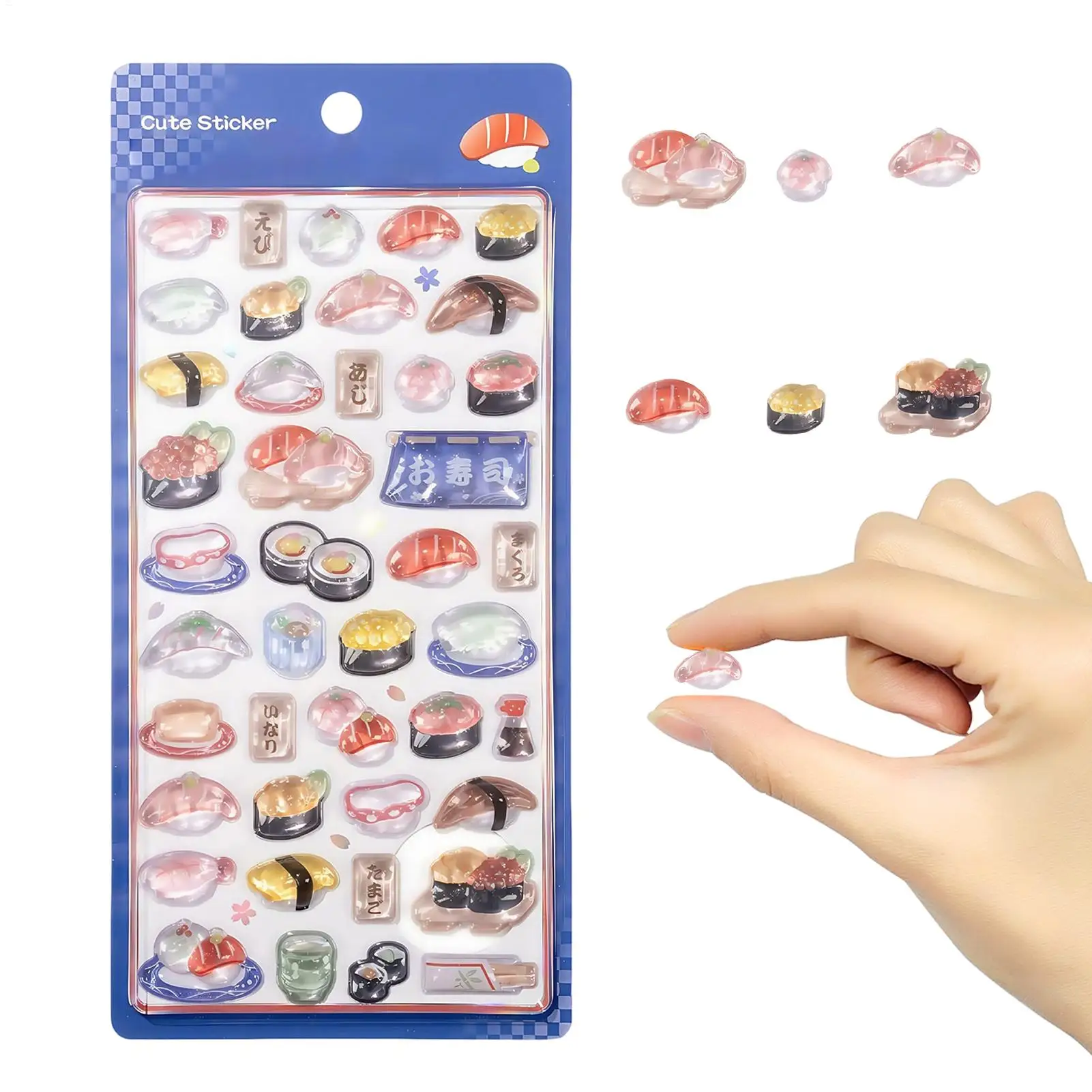 1 Arkusz Naklejek 3D Jedzenie Japoński Styl Ramen Sushi Kulki Ryżowe Naklejki dla Dzieci DIY Album do Wyklejania Gitara Obudowa Telefonu Laptop Naklejka