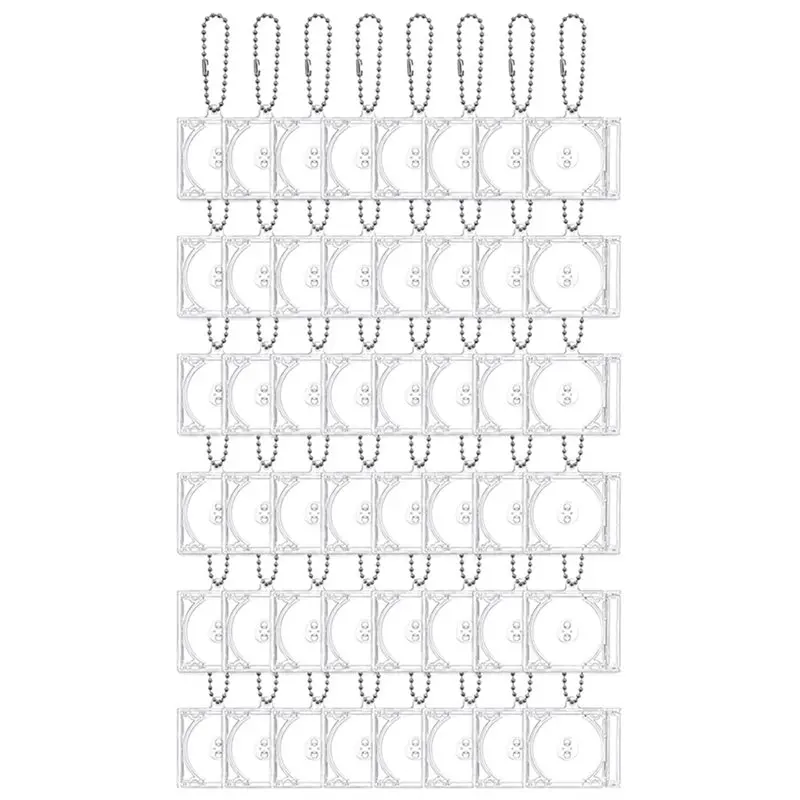 B92B-40 Pcs Mini CD Keychain Album Cases For DIY Backpack