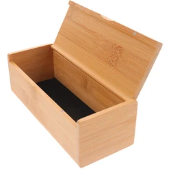 1pc Bamboo Storage Box With Lid Jewelry Organizer Watch Holder Eyeglasses Case Trinket Container Keepsake Box Eyeglasses Storage