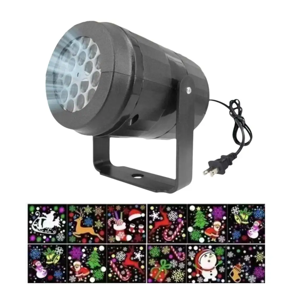 Projecteur de flocon de neige de Noël pour chambre à coucher, lumières dégradées LED, lampe de projection de neige blanche dynamique rotative, ornements d'intérieur du Nouvel An